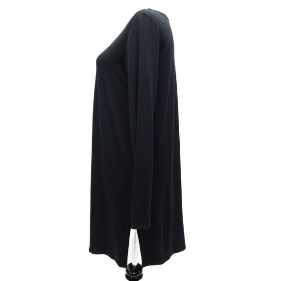 Eileen Fisher Black Long Sleeve Crew Neck Tunic Size Small - Picture 2 of 9